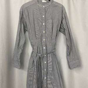 Pinstriped Shirtdress